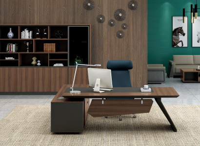 Home Office Schreibtisch Büro Einrichtung Tisch mit Schubladen Arbeitszimmer